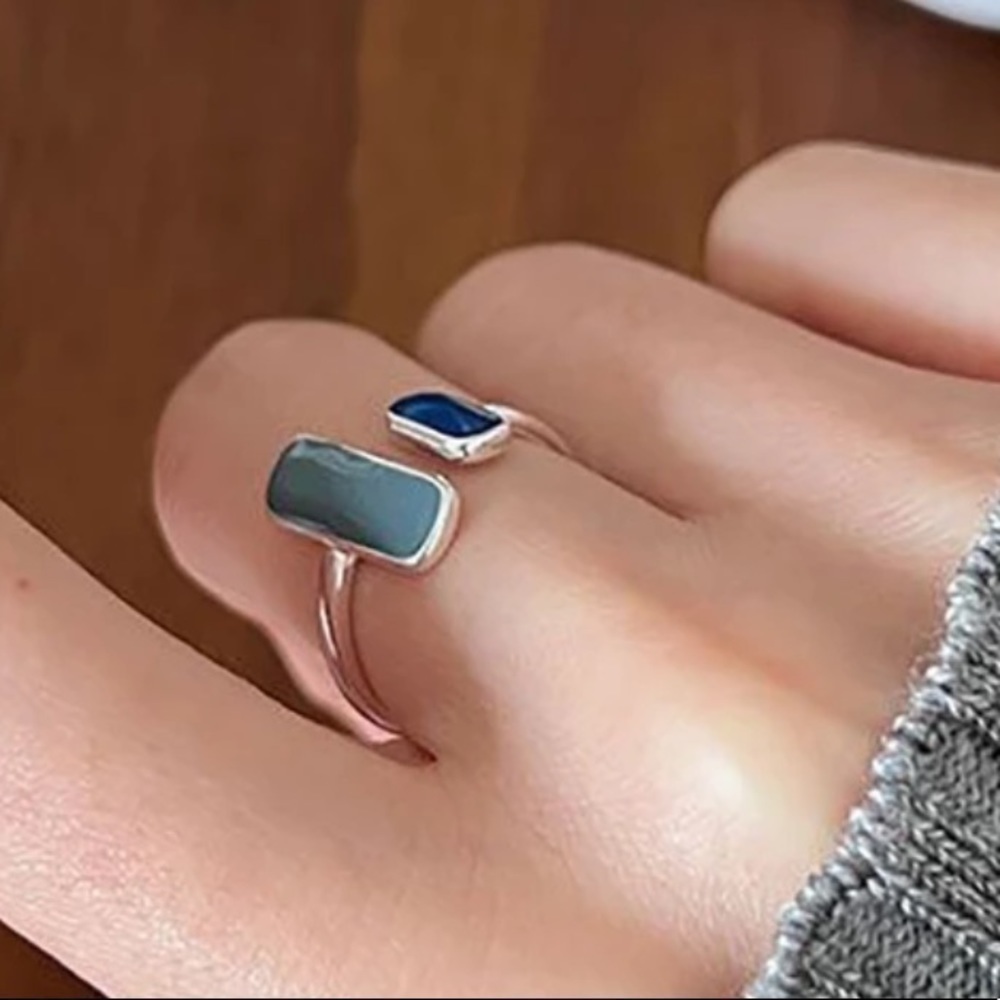 New Geometric 925 STS Ring